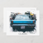 *~* Klassische Vintage antike Autokarosserie Postkarte (Vorne/Hinten)
