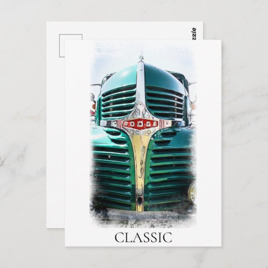 *~* Klassische Vintage antike Malerrückwand Postkarte (Vorne/Hinten)