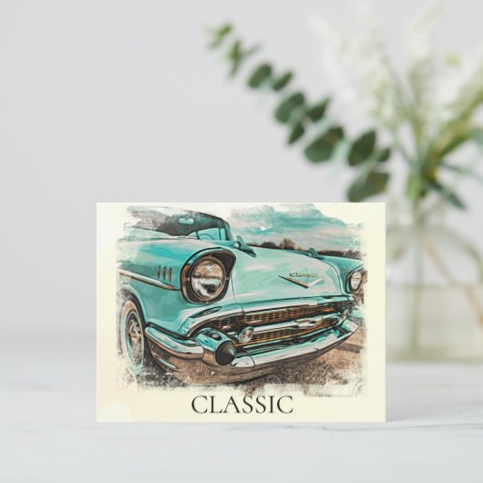 *~* Klassische Vintage antike Malerrückwand Postkarte (Stehend Vorderseite)