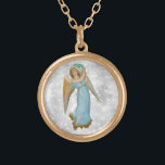 *~* Klassische Vintage AP40 Schöne Engel Palm Vergoldete Kette<br><div class="desc">(Suche nach AP40 für ähnliche Designs) Transfer zu anderen Produkten, wenn Sie möchten. Vintages ROUND Gold-Design mit süßer Klassik einer jungen, SCHÖNEN ANGEL-Frau mit einem PALM LEAF * Energetisch Enhanced Romantic Vintag Retro Antique ANGEL Imitate Glitzer Diamant Background. SCHÖNE ANGEL TRAING BLAU UND HATTE EINEN PALMLEAF mit silberfarbenem Glitzer. —...</div>