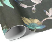 Klassische Vintage aquamarin-rosa grüne Böhmische Geschenkpapier (Rolleneckpunkt)