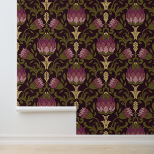 Klassische Vintage-Artischocke von William Morris Tapete