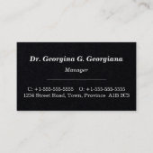 Klassische, Vintage Berufliche Visitenkarte (Vorderseite)