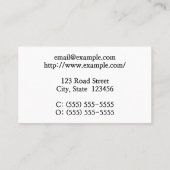 Klassische, Vintage Berufliche Visitenkarte (Rückseite)