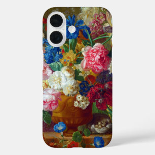 Klassische Vintage Blume Malerei iPhone 16 Hülle