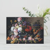 Klassische Vintage Blume Malerei Karte (Stehend Vorderseite)