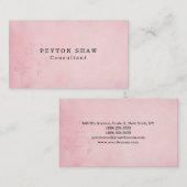 Klassische Vintage Blume Rosa Beruflich Visitenkarte (Vorne/Hinten)