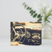 Klassische Vintage Car Post Card Postkarte (Stehend Vorderseite)