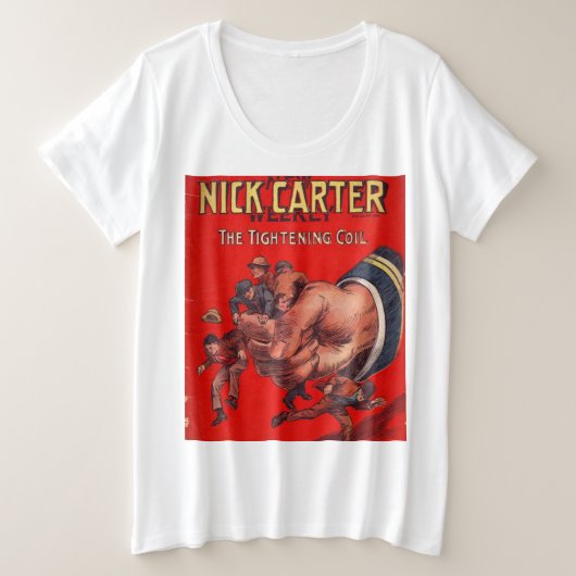 Klassische Vintage Comicen Große Größe T-Shirt (Design vorne)