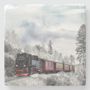 Klassische Vintage-Dampflokomotiven 997243-1 Steinuntersetzer