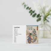 Klassische Vintage Geisha ukiyo-e Utagawa Rolle Visitenkarte (Stehend Vorderseite)