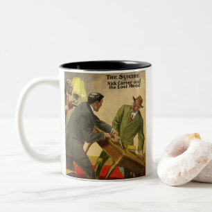Klassische Vintage-Geschichten-Cover Zweifarbige Tasse