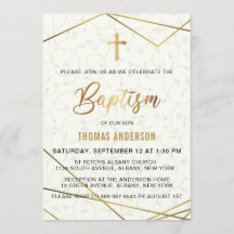 Klassische Vintage Goldtaufe