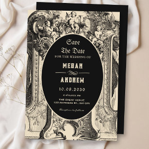Klassische vintage griechische römische historisch save the date
