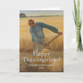 Klassische Vintage Happy Thanksgiving Ernte Karte (Vorderseite)