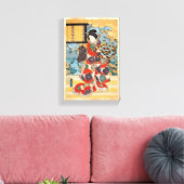 Klassische Vintage japanische Geisha ukiyo-e Utaga Leinwanddruck (Insitu (Wohnzimmer))