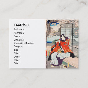 Klassische vintage japanische Ukiyo-e Flötenspiele Visitenkarte