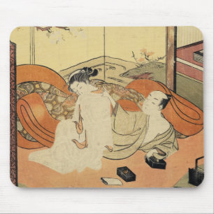 Klassische vintage japanische Ukiyo-e-Oiran-Kunst Mousepad