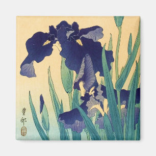 Klassische vintage-japanische Ukiyo-e-Veilchen-Sch Magnet