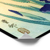 Klassische Vintage japanische Ukiyo-e violet-irise Poster (Ecke)