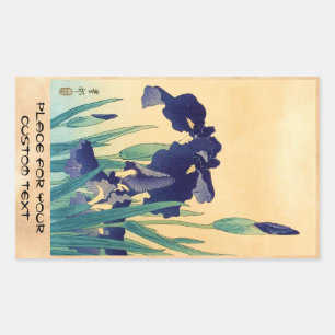 Klassische vintage-japanische Ukiyo-e violette Sch Rechteckiger Aufkleber