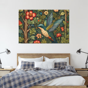 Klassische Vintage-Kolibri-Kunst bohemian chic Leinwanddruck