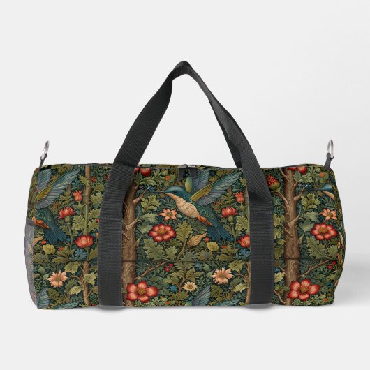 Klassische Vintage Kolibri-Kunst Duffle Bag (Rückseite)