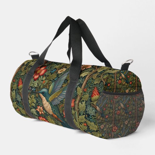 Klassische Vintage Kolibri-Kunst Duffle Bag (Rechte Ecke)