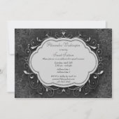 Klassische Vintage Kronleuchter-Ornament Süß 16 Einladung (Rückseite)