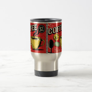 Klassische Vintage-Kunst im rustikalen Stil Kaffee Reisebecher