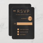 Klassische Vintage Kupferhochzeit Einladung (Vorne/Hinten)