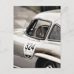 Klassische Vintage Mercedes Black & White Postkarte