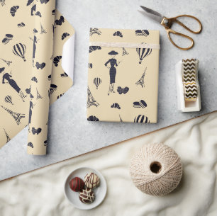 Klassische Vintage-Mode der 50er Jahre - Geschenkp Geschenkpapier