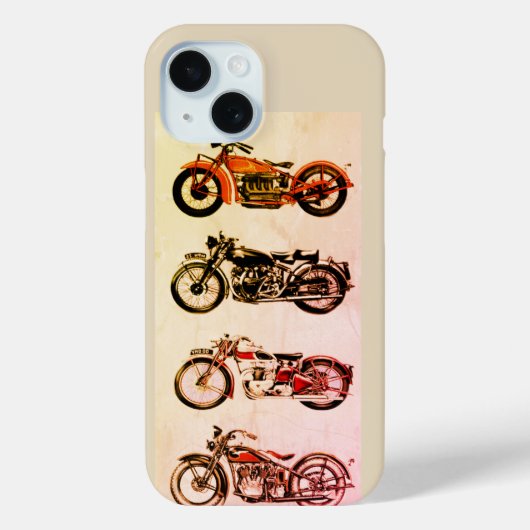 KLASSISCHE VINTAGE MOTORRÄDER Case-Mate iPhone HÜLLE (Rückseite)