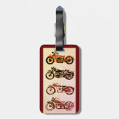 KLASSISCHE VINTAGE MOTORRÄDER GEPÄCKANHÄNGER (Rückseite vertikal)