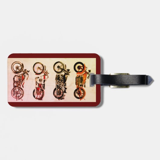 KLASSISCHE VINTAGE MOTORRÄDER GEPÄCKANHÄNGER (Rückseite horizontal)