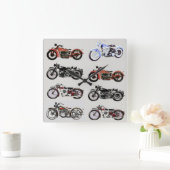 KLASSISCHE VINTAGE MOTORRÄDER QUADRATISCHE WANDUHR (Zuhause)
