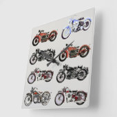 KLASSISCHE VINTAGE MOTORRÄDER QUADRATISCHE WANDUHR (Winkel)