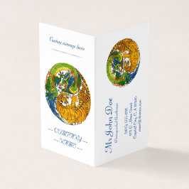 Klassische Vintage orientalische Yin Yang Dragon T Visitenkarten