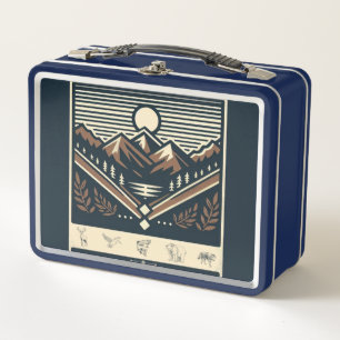 Klassische/vintage Outdoor/Wildnis Metall Brotdose