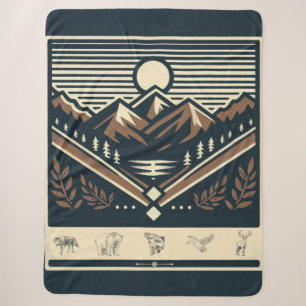 Klassische/vintage Outdoor/Wildnis Sherpadecke