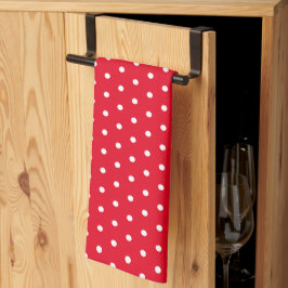Klassische Vintage Polka Dots Rot und Weiß Geschirrtuch
