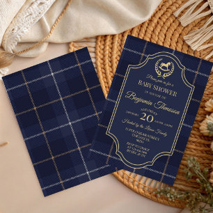 Klassische Vintage-Polo-Pferd-Party-Baby-Dusche Einladung