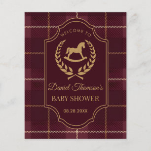 klassische Vintage-Polo-Pferd-Party-Baby-Dusche Flyer