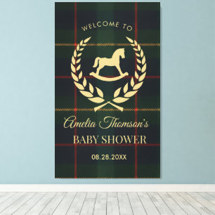 Klassische Vintage-Polo-Pferd-Party-Baby-Party Leinwanddruck