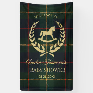 Klassische Vintage-Polo-Pferd-Party-Baby-Shower Banner