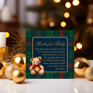 Klassische Vintage-Preppy-Teddybär-Bücher für Baby Begleitkarte