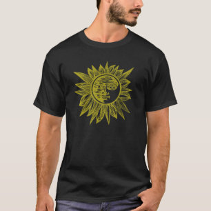 Klassische Vintage-Radierung Sonnengrafik T-Shirt