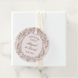 Klassische Vintage RahmenWedding Geschenkanhänger