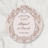 Klassische Vintage RahmenWedding Geschenkanhänger (Vorderseite)